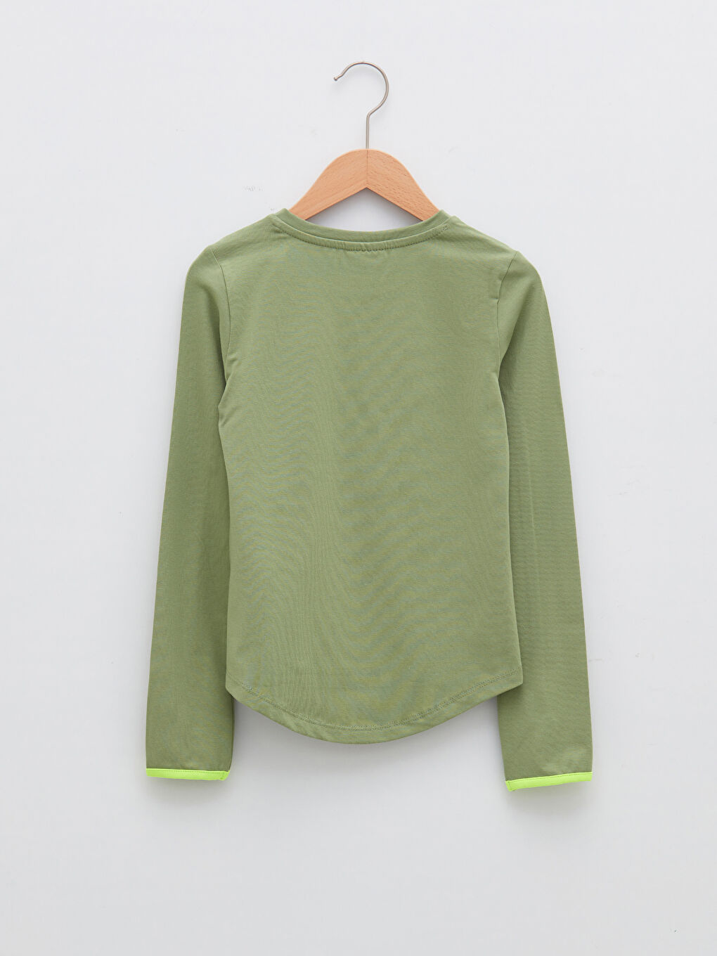 LCW Kids Crew Neck Basic Long Sleeve Girls' T-Shirt -W1DB32Z4-GRW