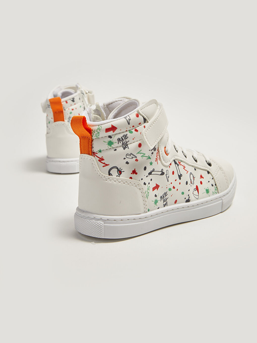 Hook and Loop Printed Boys Ankle Boy Sports Shoes-3