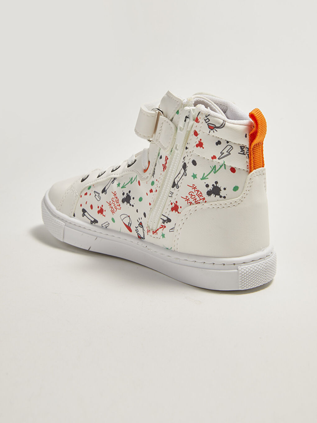 Hook and Loop Printed Boys Ankle Boy Sports Shoes-5