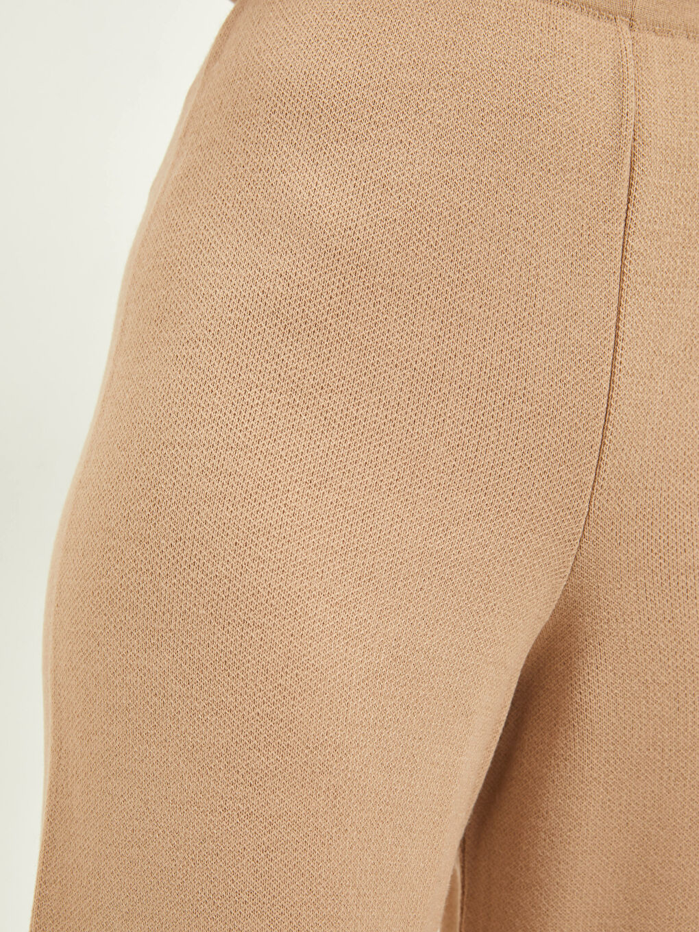 Women's Elasticated Waist Plain Knitwear Trousers-3