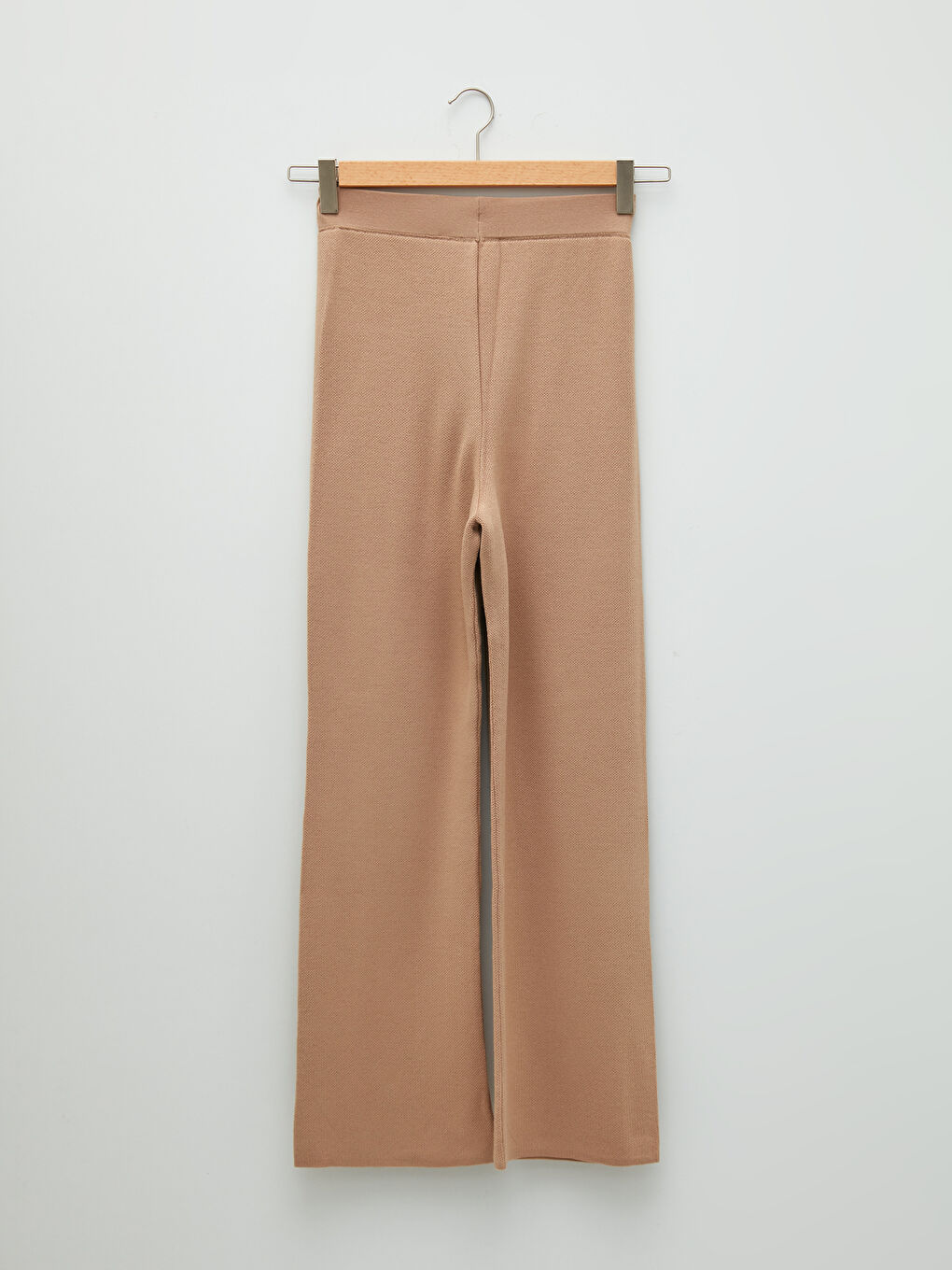 Women's Elasticated Waist Plain Knitwear Trousers-6