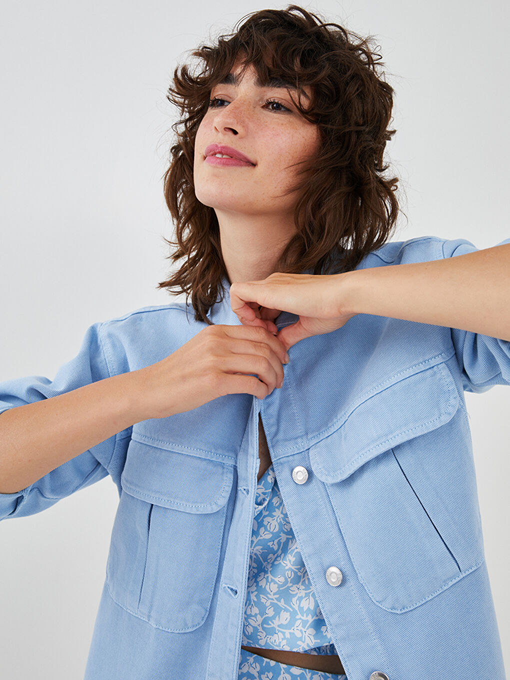 Langarm Basic Jacke für Damen-5