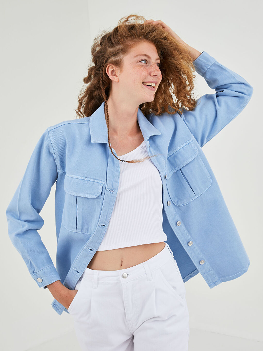 Langarm Basic Jacke für Damen
