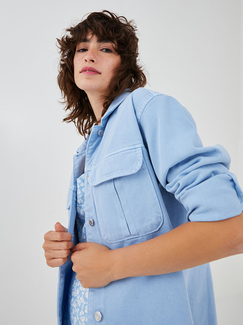 Langarm Basic Jacke für Damen-3