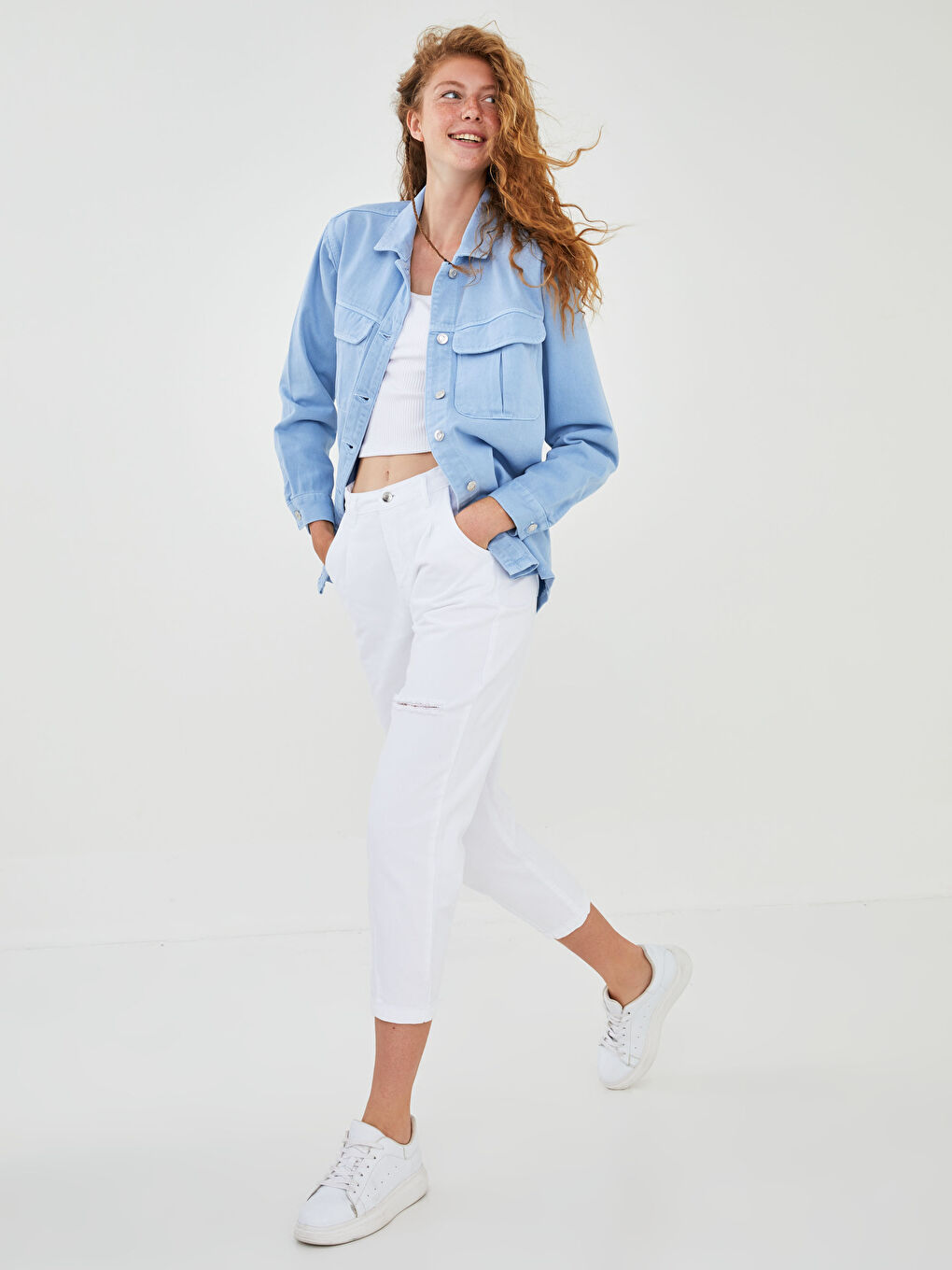 Langarm Basic Jacke für Damen-6