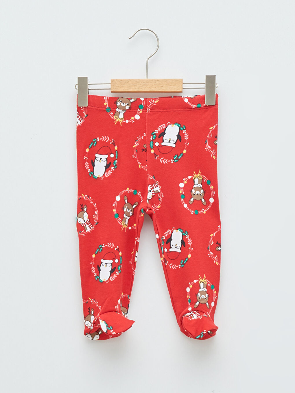 Elastic Waist New Year Themed Baby Girl Trousers 2-Pack-1