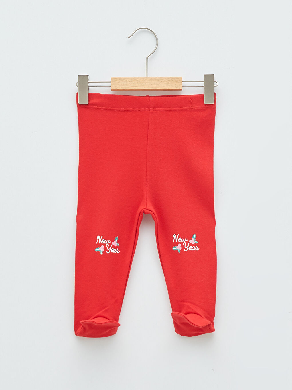 Elastic Waist New Year Themed Baby Girl Trousers 2-Pack-2