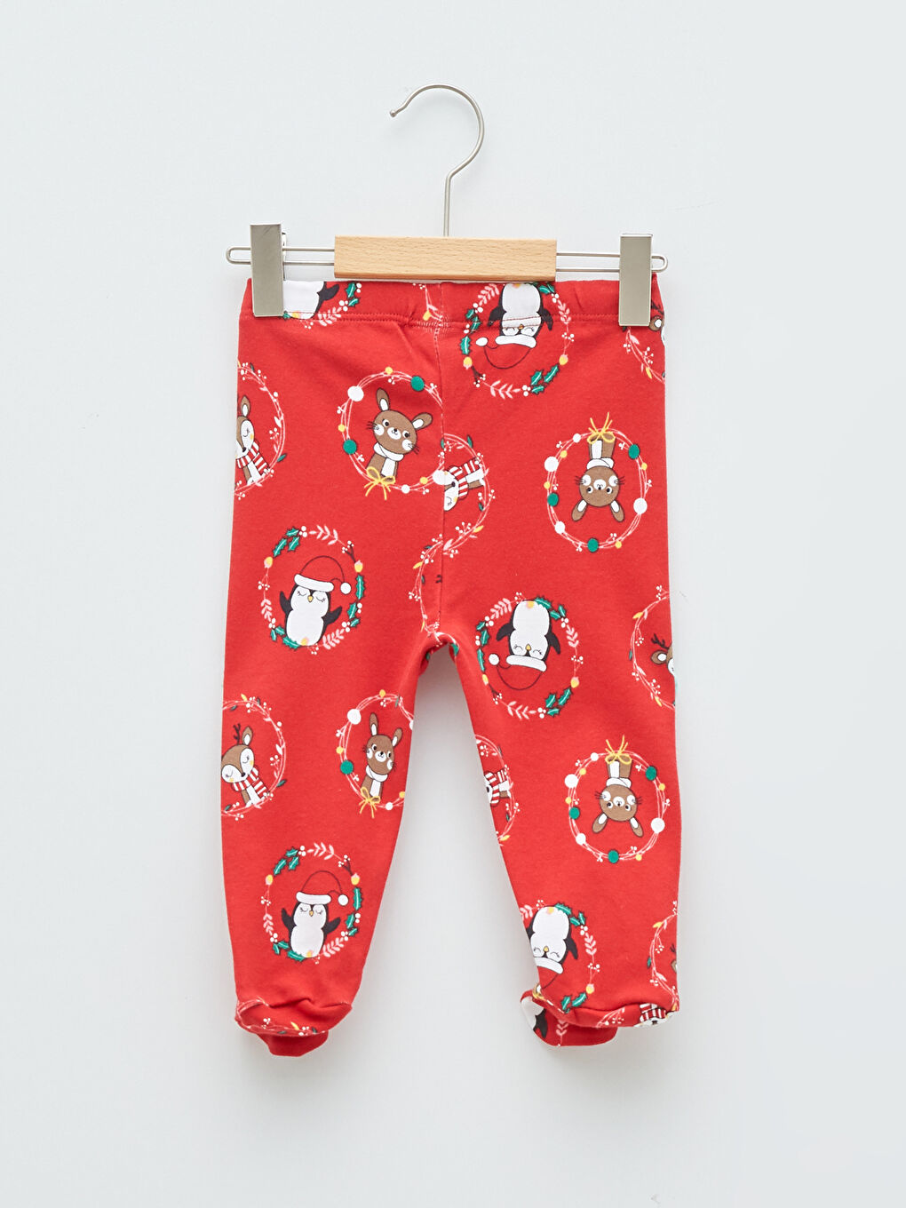 Elastic Waist New Year Themed Baby Girl Trousers 2-Pack-3