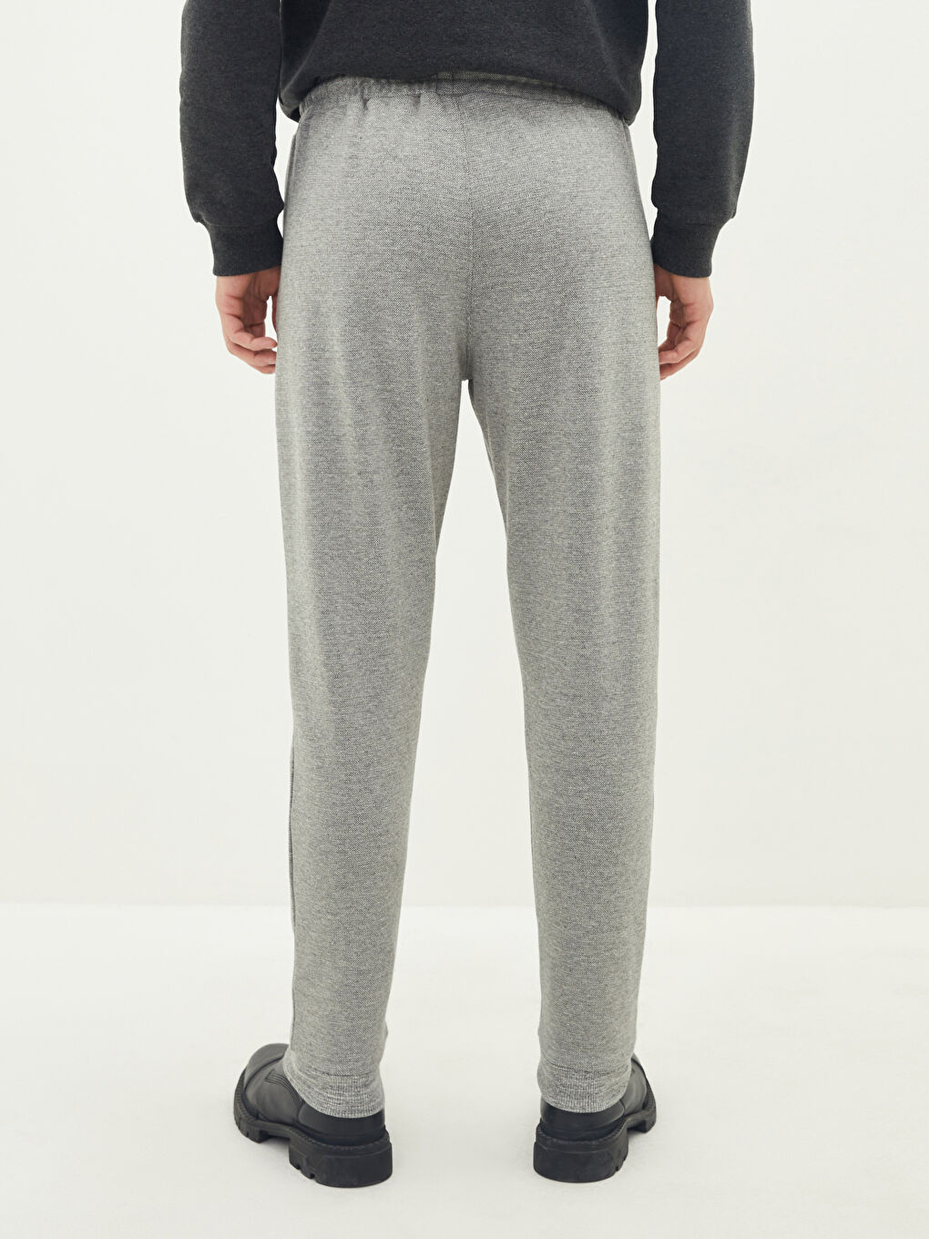 Gri Slim Fit Erkek Jogger Eşofman Altı-4