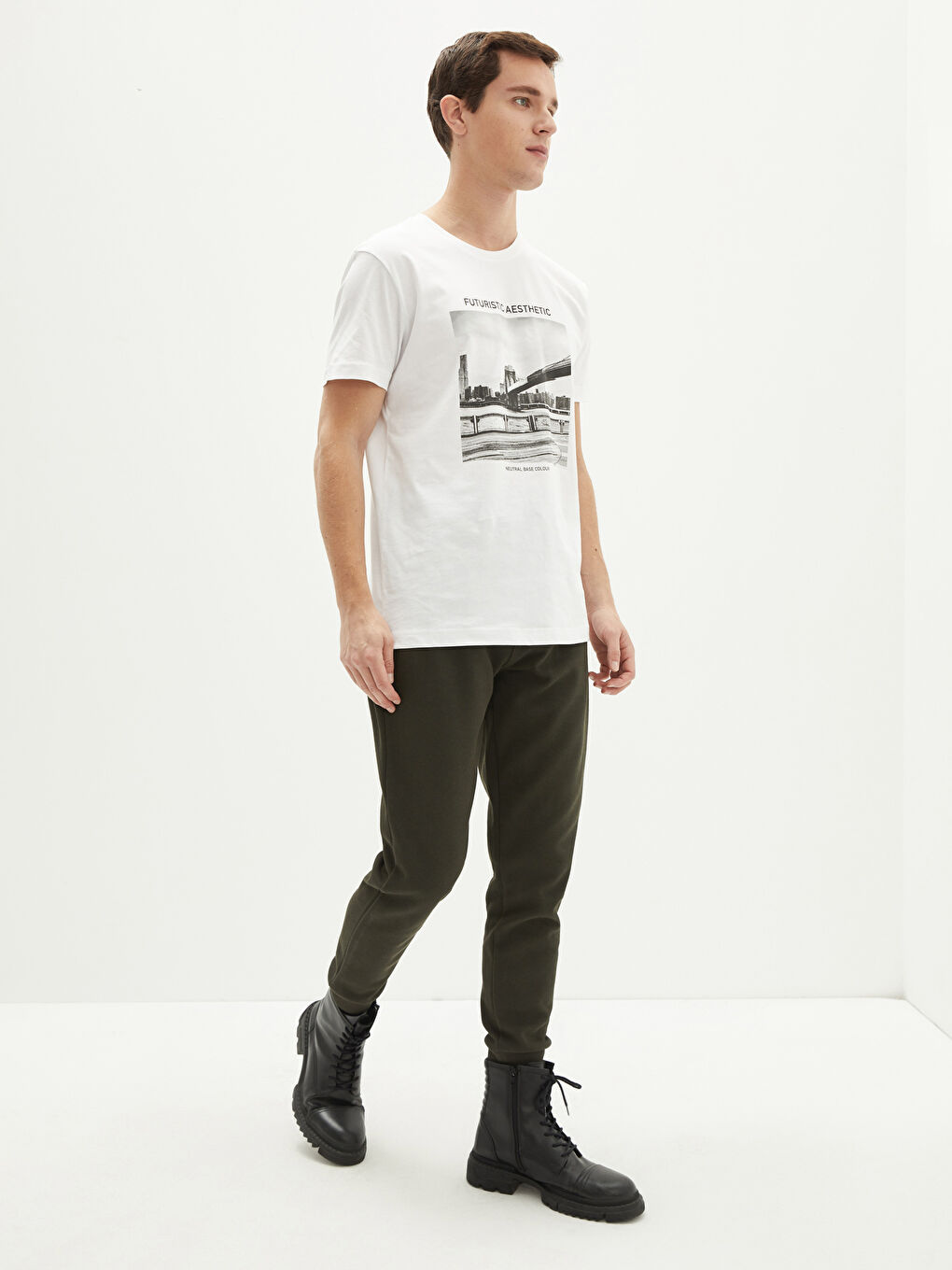 Haki Slim Fit Erkek Jogger Eşofman Altı-1