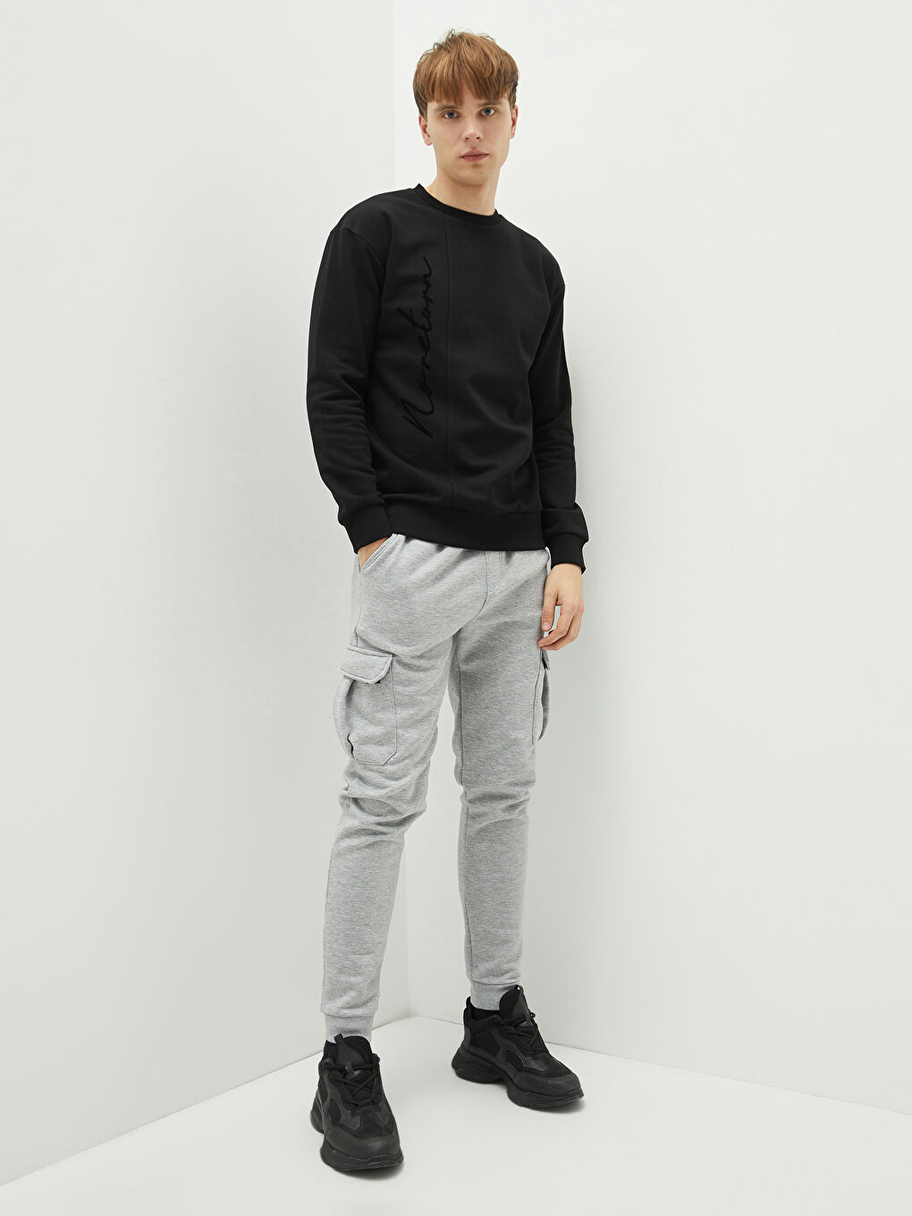 XSIDE Slim Fit Men's Thick Jogger Sweatpants -W1DE73Z8-LAL