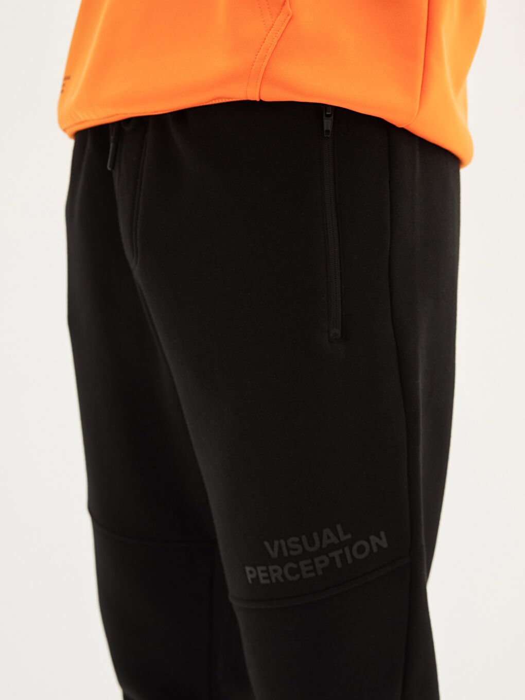 Siyah Slim Fit Erkek Kalın Jogger Eşofman Altı-2