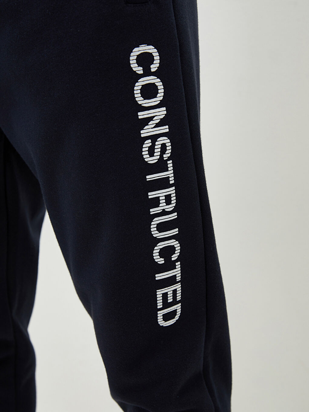 Lacivert Slim Fit Erkek Kalın Jogger Eşofman Altı-3