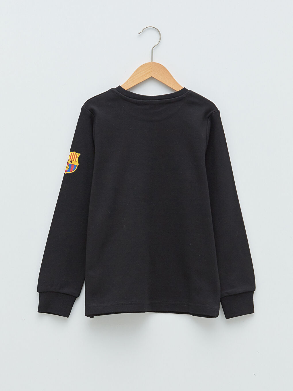 Crew Neck Barcelona Printed Long Sleeve Boys Sweatshirt-1