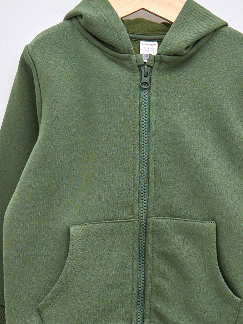 سويت شيرت بسحاب بكابوش كم طويل للأولاد الرضع-2