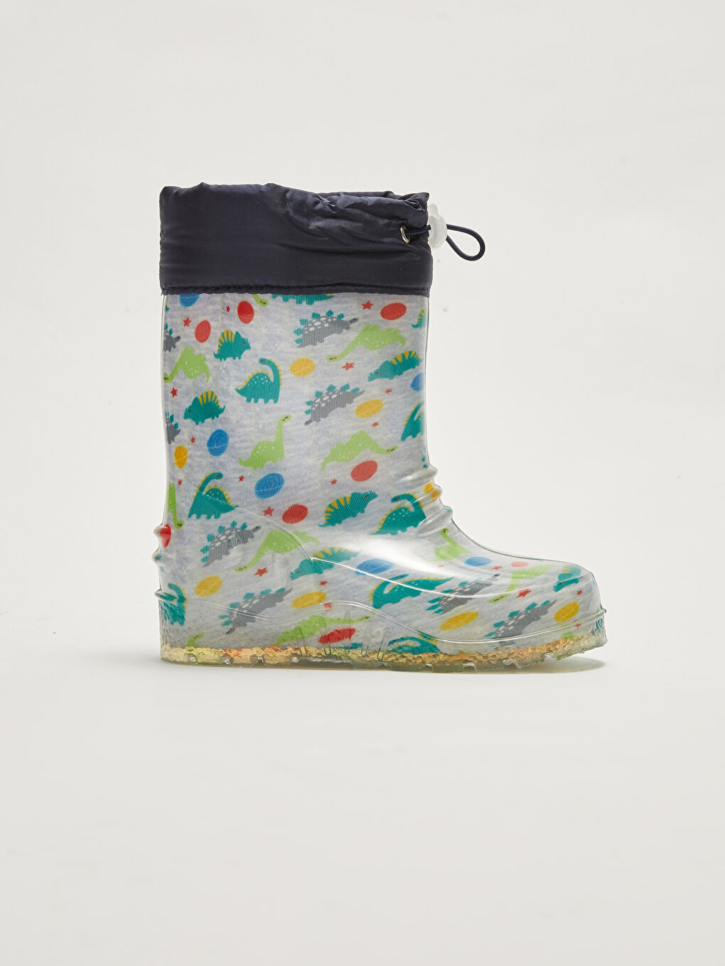 Gri Baskılı Sıcak Astarlı Erkek Bebek Yağmur Botu-1
