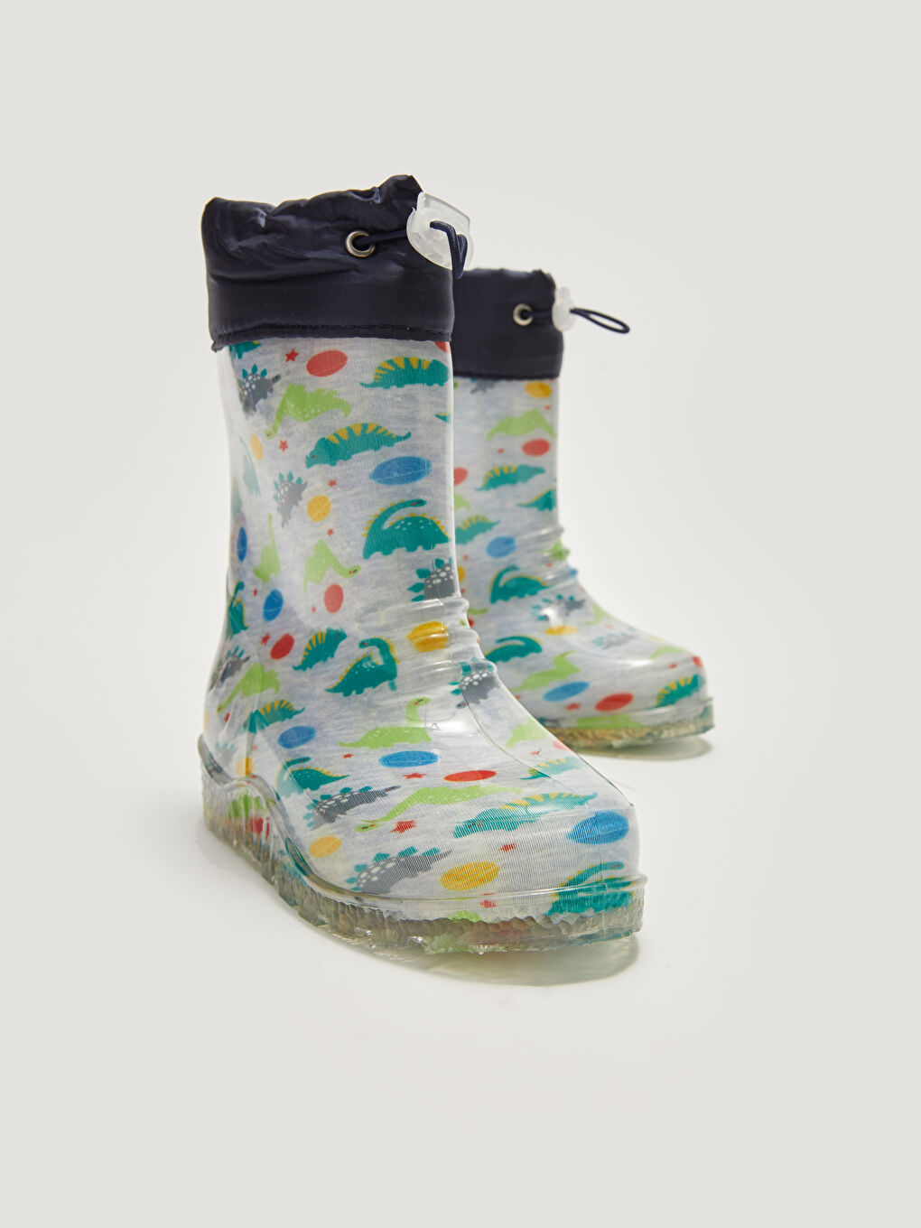 Gri Baskılı Sıcak Astarlı Erkek Bebek Yağmur Botu-2