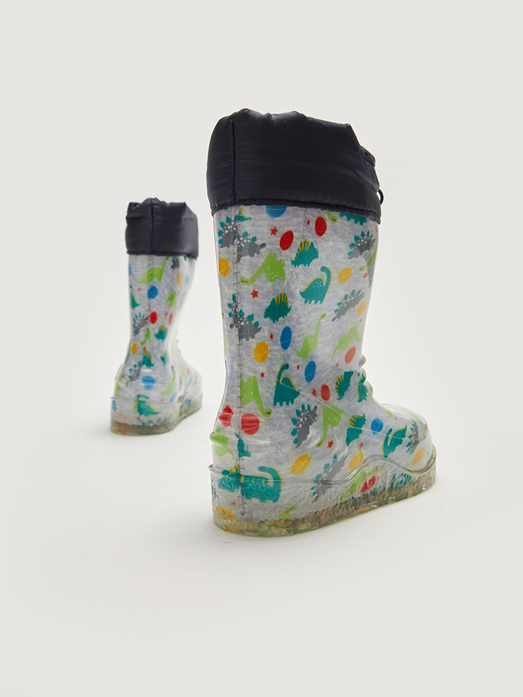 Gri Baskılı Sıcak Astarlı Erkek Bebek Yağmur Botu-4
