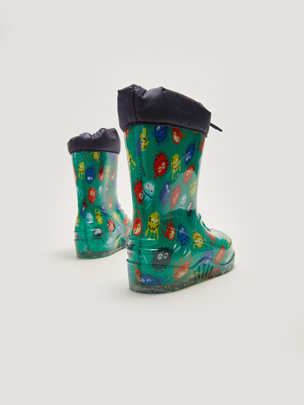 Yeşil Baskılı Polar Astarlı Erkek Bebek Yağmur Botu-3