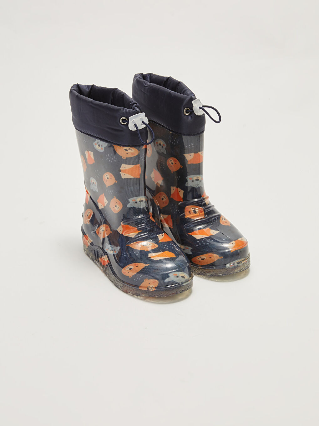 принтті флис астары бар сәби ұлдарға арналған резеңке етік-3