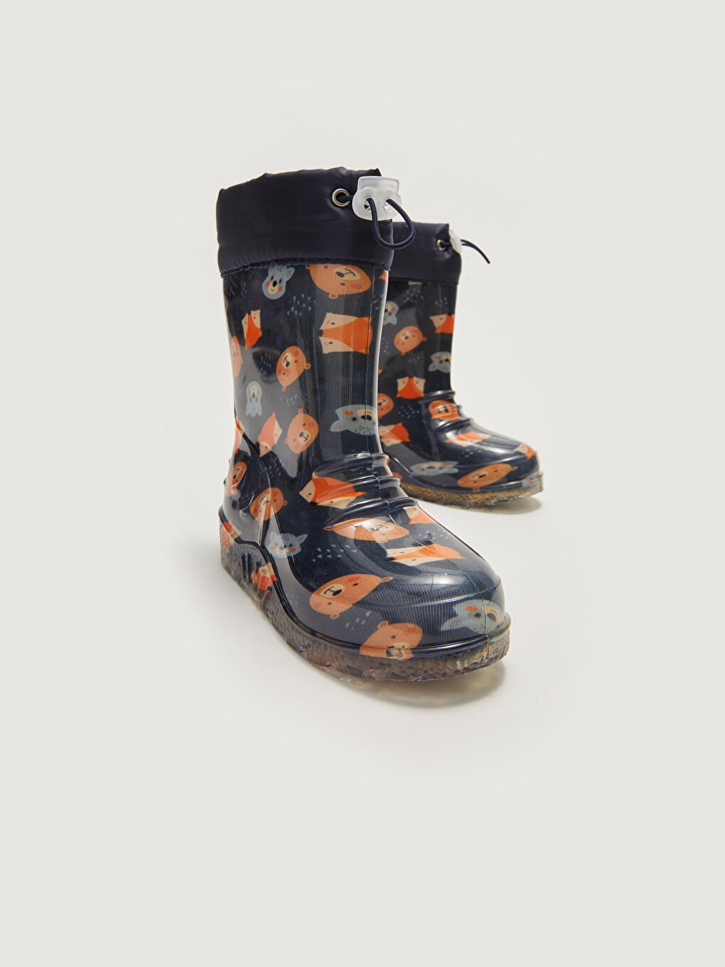 принтті флис астары бар сәби ұлдарға арналған резеңке етік-4