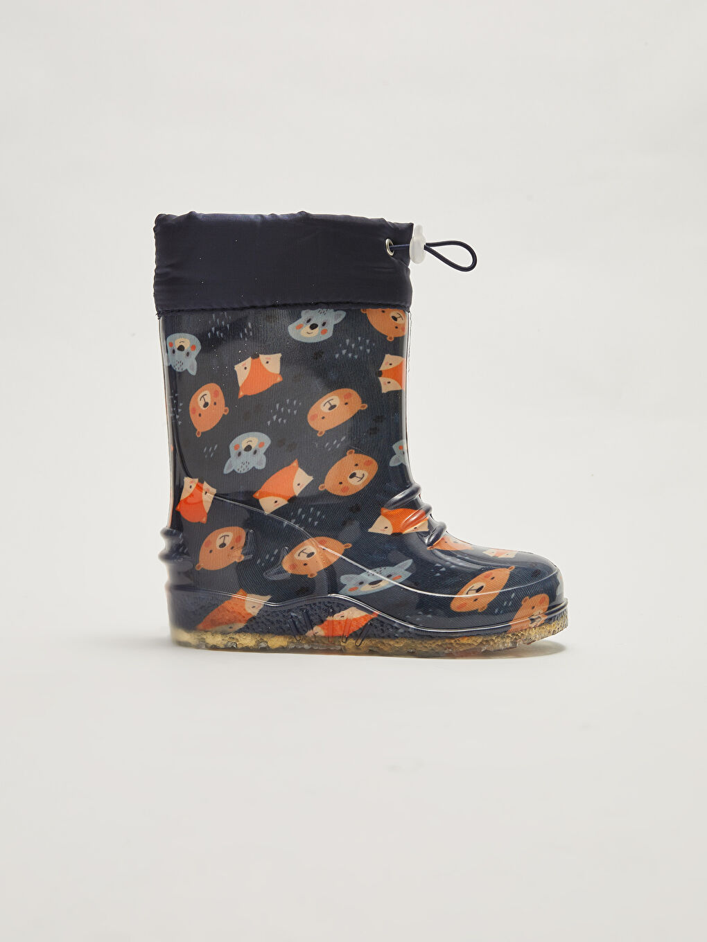 принтті флис астары бар сәби ұлдарға арналған резеңке етік-5