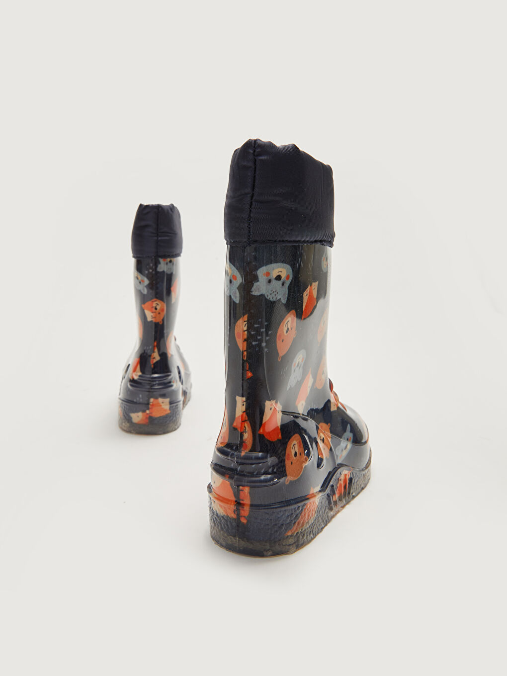 принтті флис астары бар сәби ұлдарға арналған резеңке етік-7