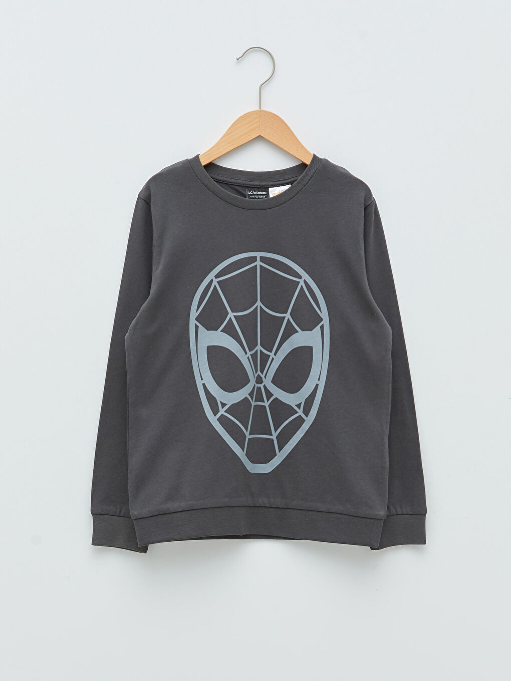 Crew Neck Spider-Man Printed Long Sleeve Boys' Sweatshirt