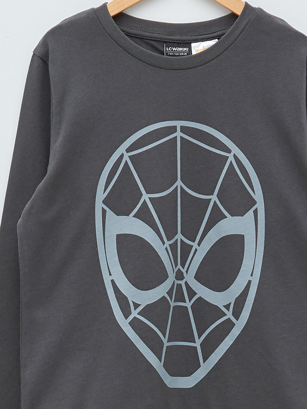 Crew Neck Spider-Man Printed Long Sleeve Boys' Sweatshirt-2