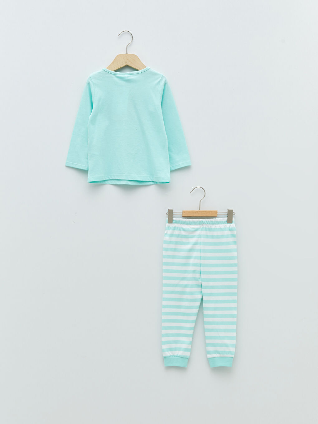 Crew Neck Long Sleeve Daisy Duck Cotton Baby Girl Pajamas Set-1