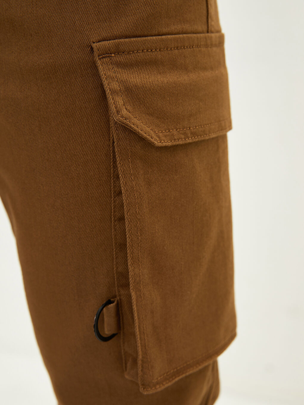 Kahverengi Standart Kalıp Erkek Kargo Pantolon-2