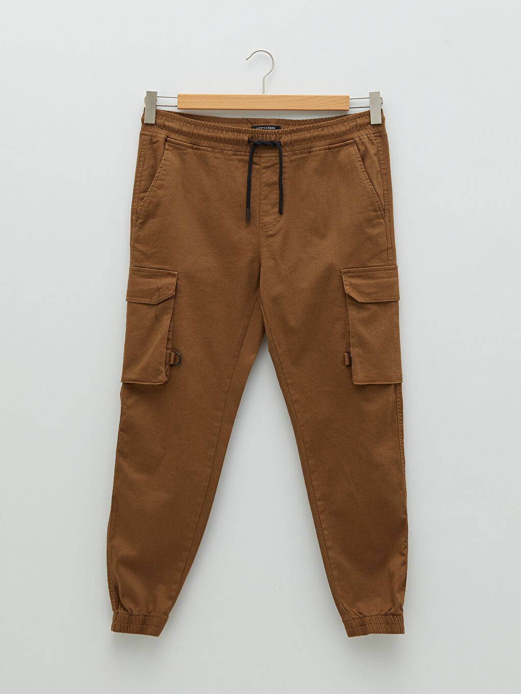 Kahverengi Standart Kalıp Erkek Kargo Pantolon-5