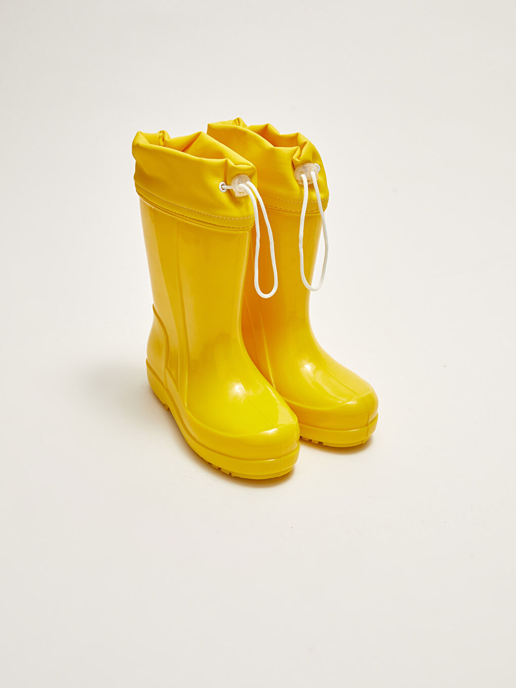 Elastic Lace Up Boys Rain Boots