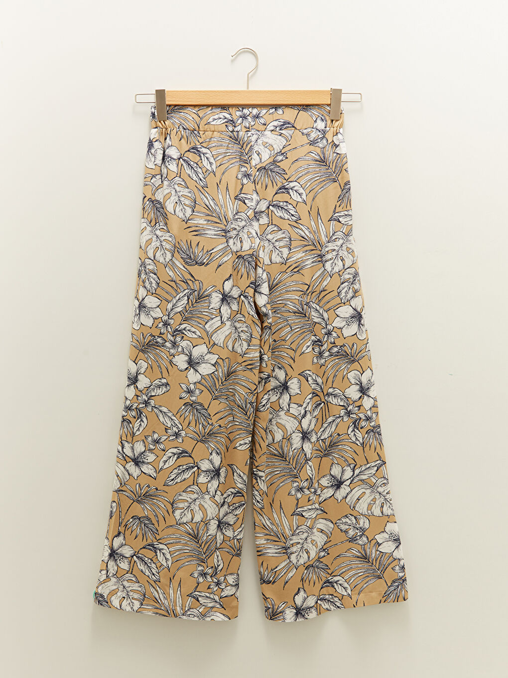 Pantalon Palazzo Femme Coupe Confortable Florale à Taille Élastique-6