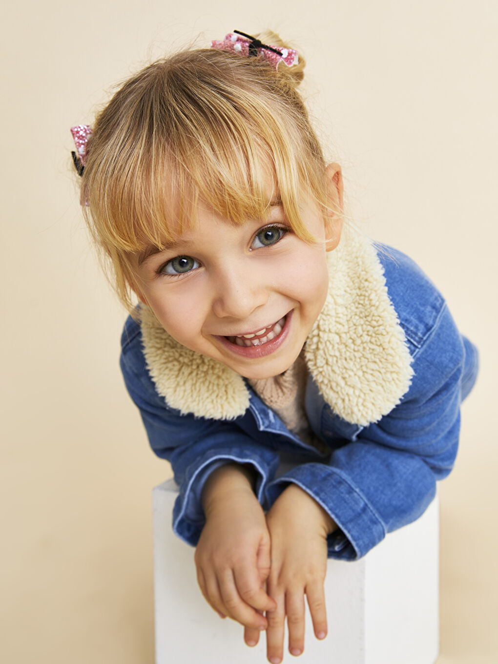 Long Sleeve Basic Baby Girls' Denim Jacket-7