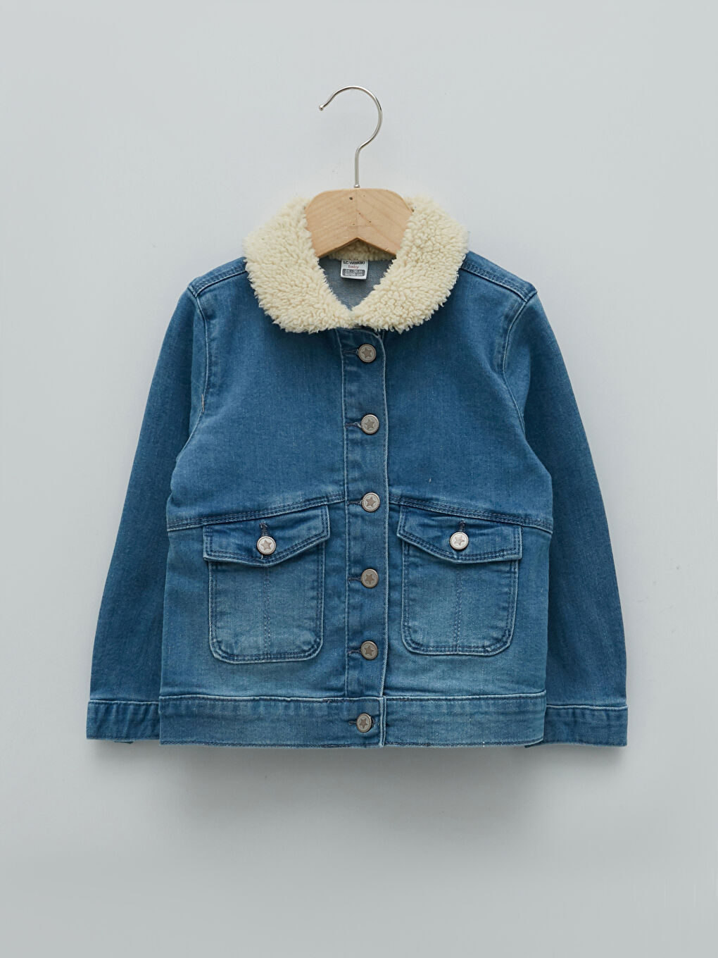 Long Sleeve Basic Baby Girls' Denim Jacket-8