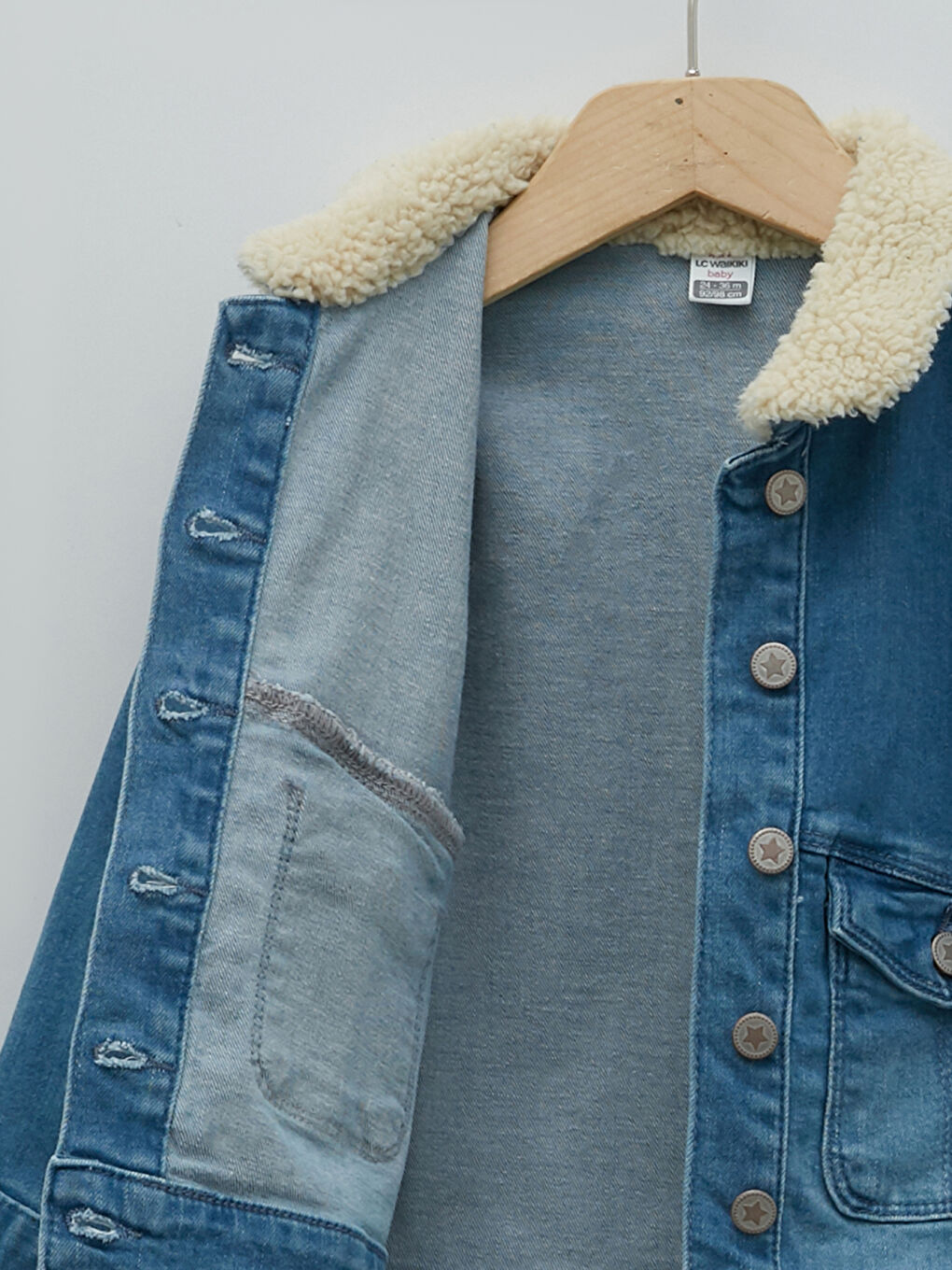 Long Sleeve Basic Baby Girls' Denim Jacket-10