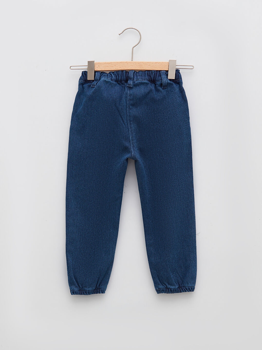 İndigo Beli Lastikli Basic Kız Bebek Jean Pantolon-3