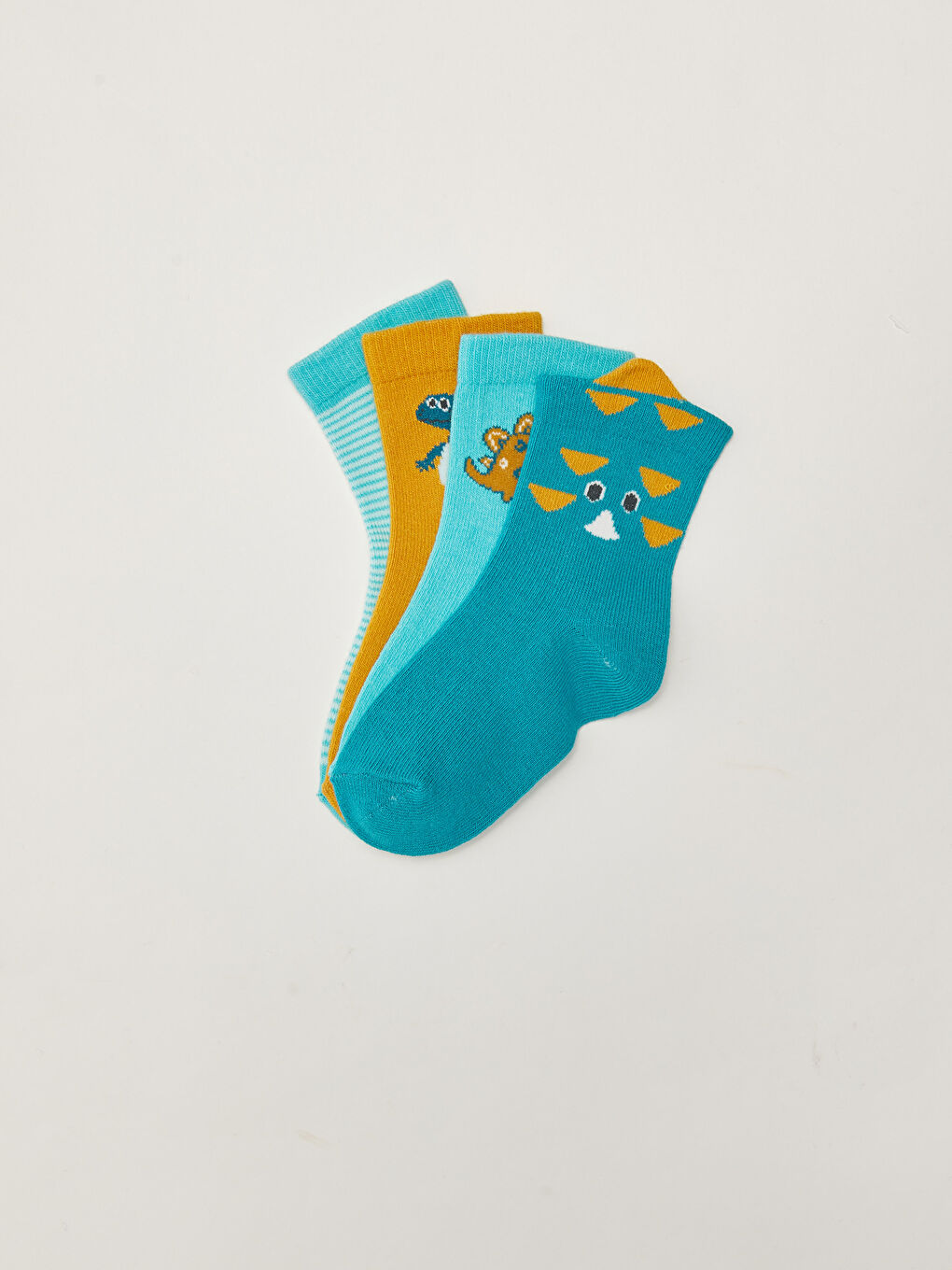 Patterned Baby Boy Socks 4 Pack