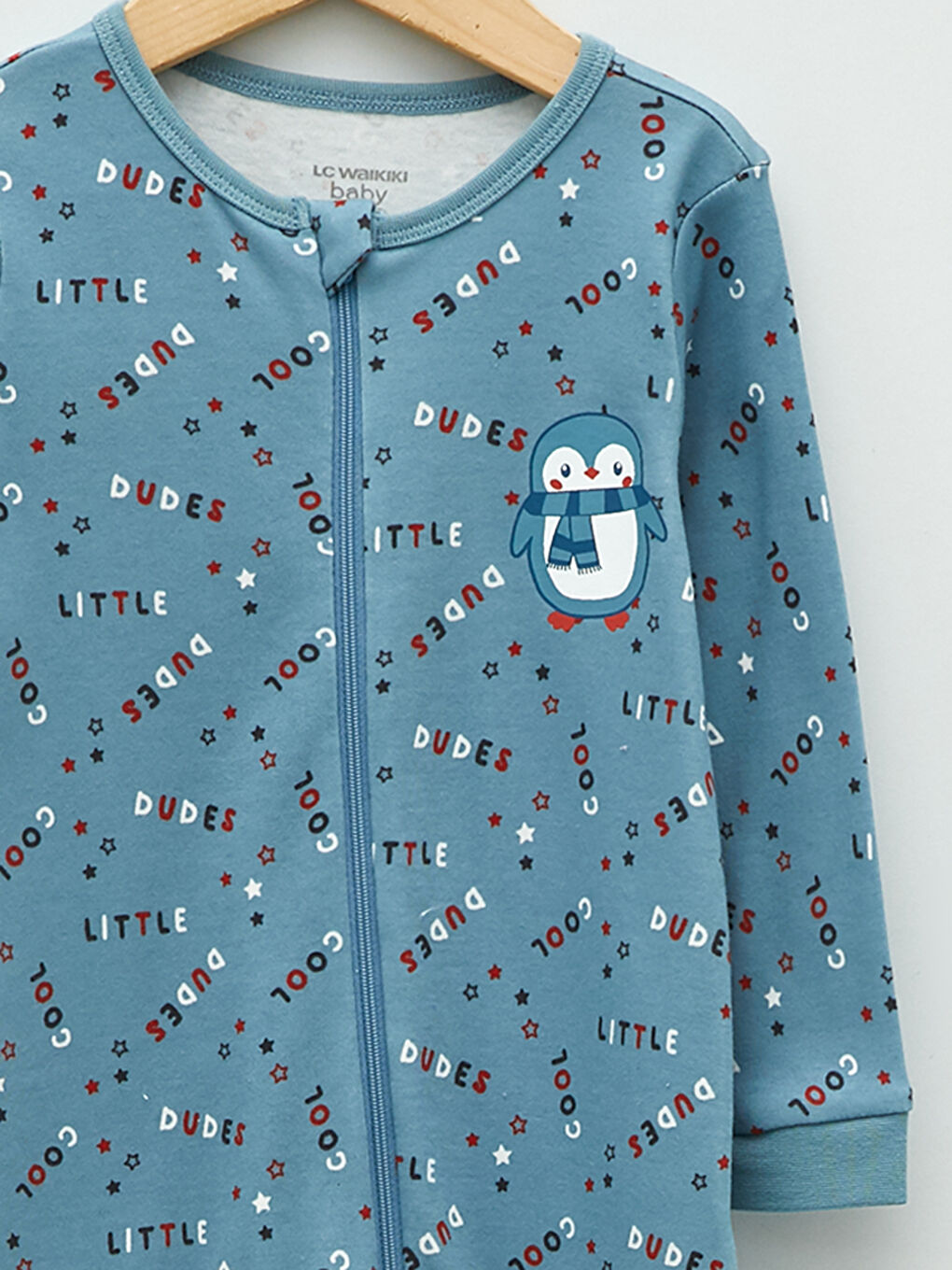 Salopetă cu fermoar pentru băieți, guler rotund, mânecă lungă, imprimată-2