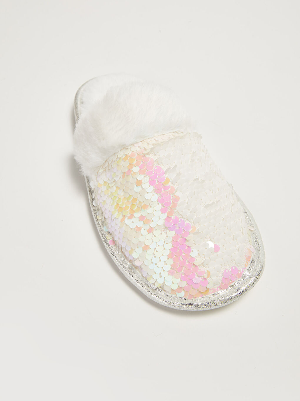 Pantoufles d'Intérieur pour Filles à Bout Fermé Brodées de Sequins-3
