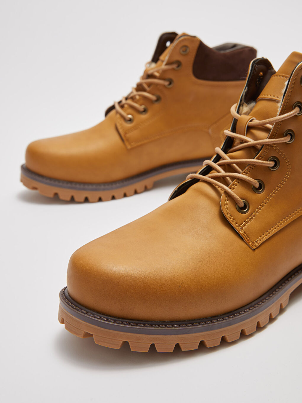 Ghete din Piele Ecologică pentru Bărbați cu Șireturi-4