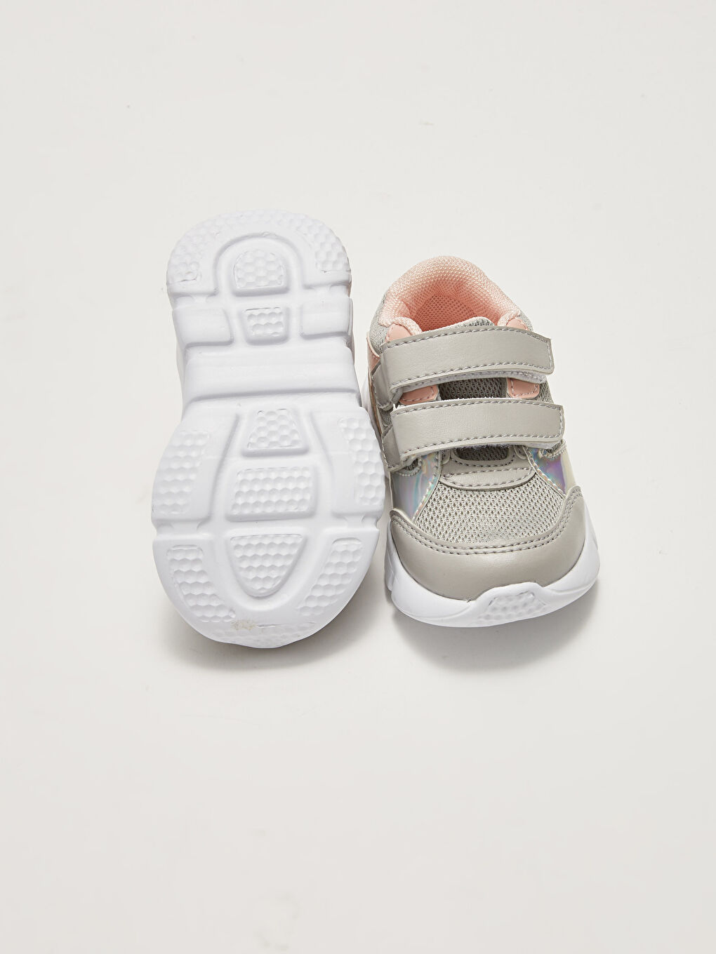 LCW STEPS Hologram Detailed Hook and Loop Closure Baby Girl Sneakers -W1DH71Z1-PVU