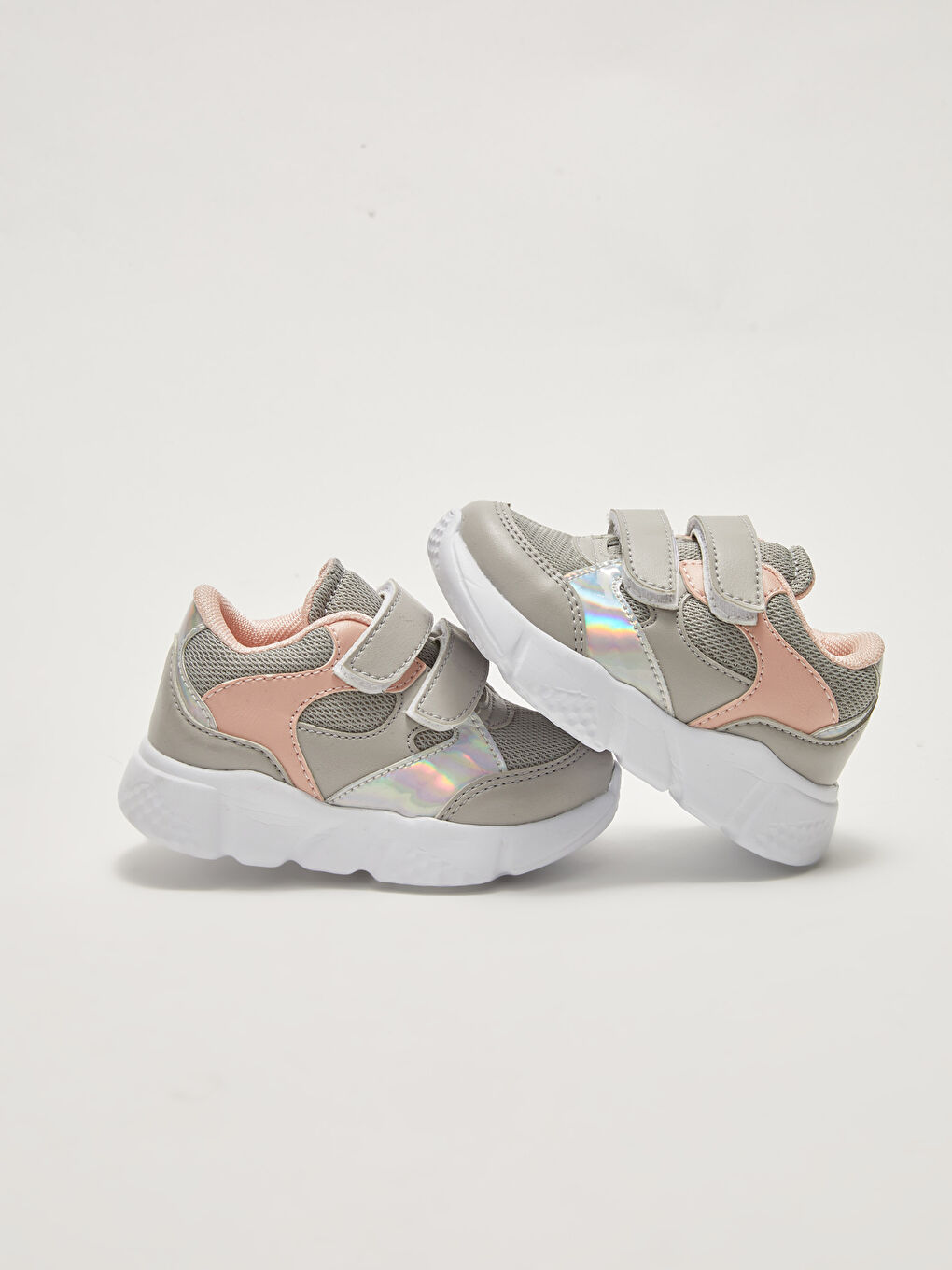 LCW STEPS Hologram Detailed Hook and Loop Closure Baby Girl Sneakers -W1DH71Z1-PVU