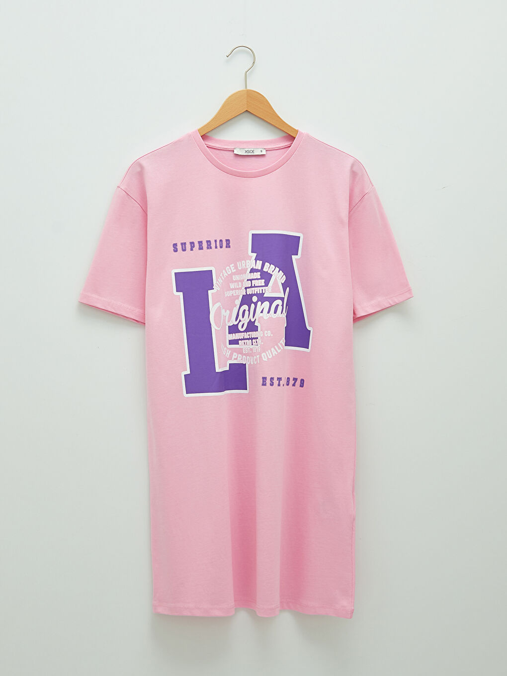 Haljina za Žene od Pamuka sa Okruglim Izrezom, Štampana, Kratki Rukav-6