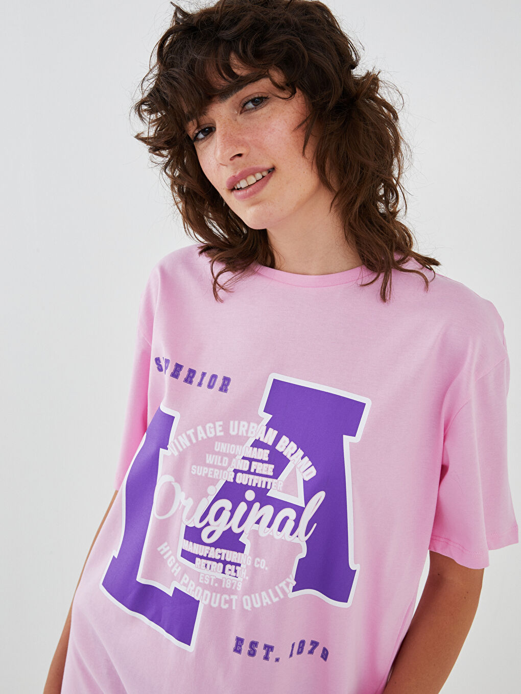 Haljina za Žene od Pamuka sa Okruglim Izrezom, Štampana, Kratki Rukav-4