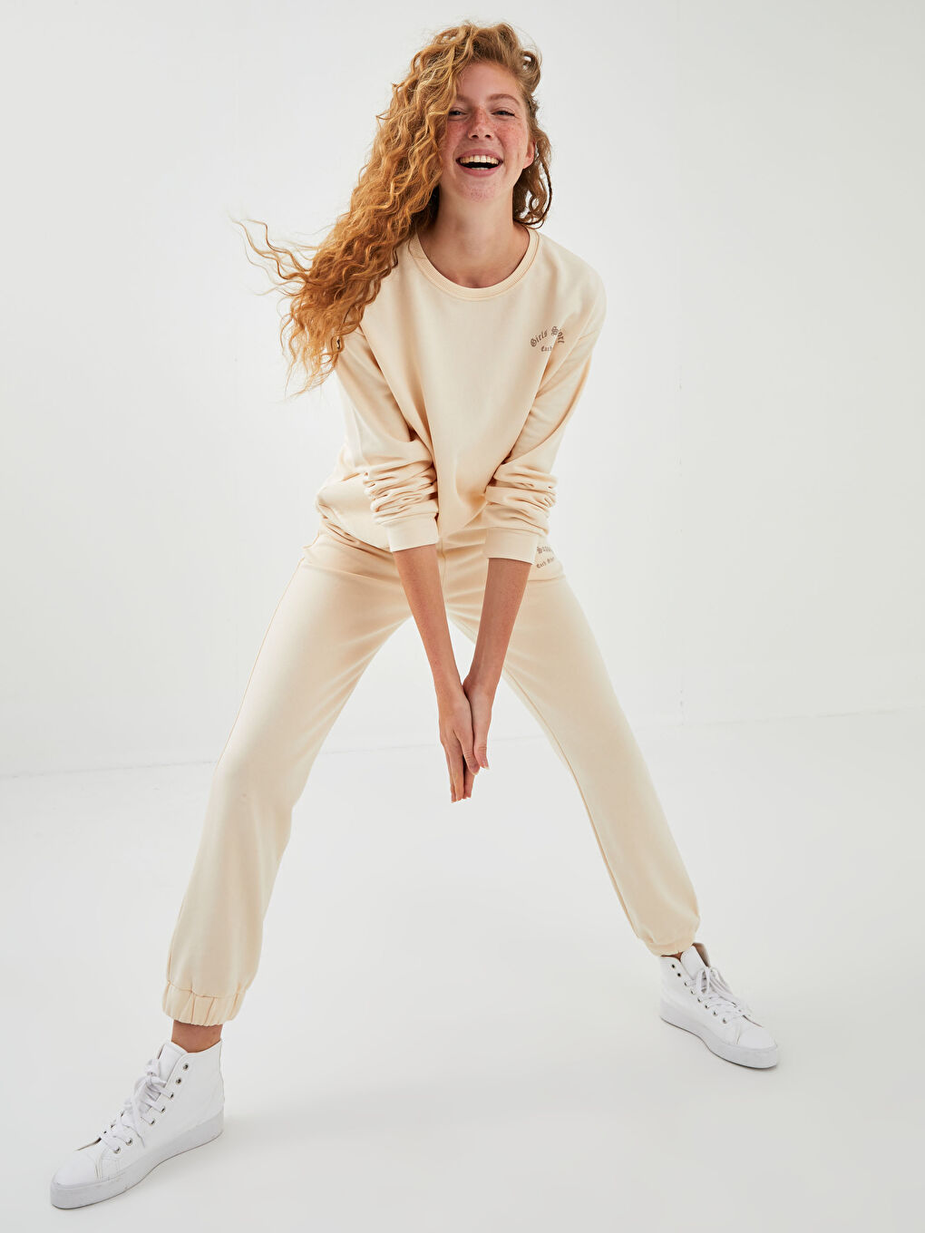 Woman Jogger Tracksuit Bottoms with XSIDE Printed Waist Rubber-1