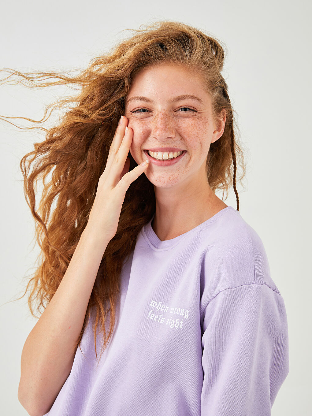 Žena LILA Majica s kapuljačom/Dukserica-6