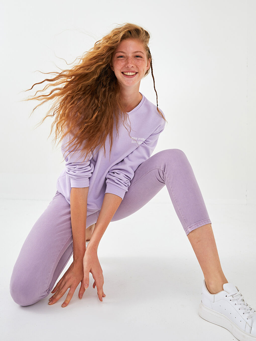 Žena LILA Majica s kapuljačom/Dukserica-2