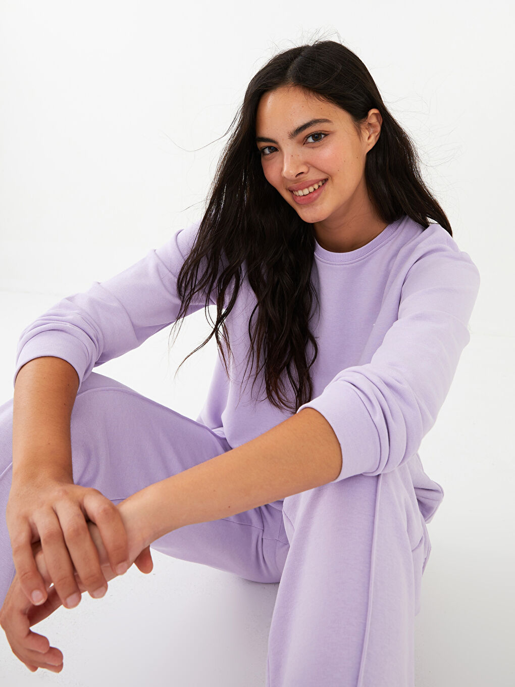 Žena LILA Majica s kapuljačom/Dukserica-3